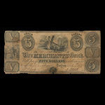 Canada, Merchants Bank (The), 5 dollars <br /> 4 juillet 1837