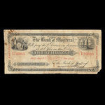 Canada, Banque de Montréal, 1 dollar <br /> 3 janvier 1852