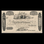 Canada, Bank of New Brunswick, 10 livres(anglaise) : 1837