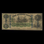 Canada, Banque de Québec, 1 dollar <br /> 2 janvier 1863
