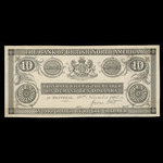 Canada, Bank of British North America, 10 dollars : 30 novembre 1865
