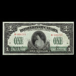 Canada, Dominion du Canada, 1 dollar <br /> 17 mars 1917