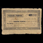Canada, George Batten, 3 pence <br /> 12 mars 1838