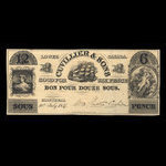Canada, Cuvillier & Fils, 6 pence <br /> 10 juillet 1837