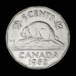 Canada, Georges VI, 5 cents <br /> 1952
