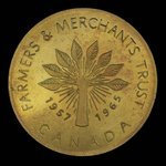 Canada, Farmers & Merchants Trust, aucune dénomination <br /> 1965