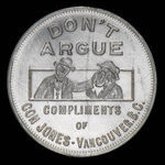 Canada, Con Jones, aucune dénomination <br /> 1927