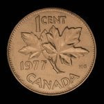Canada, Élisabeth II, 1 cent <br /> 1977