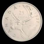 Canada, Élisabeth II, 25 cents <br /> 1977