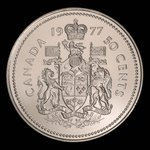 Canada, Élisabeth II, 50 cents <br /> 1977