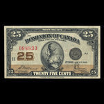 Canada, Dominion du Canada, 25 cents <br /> 2 juillet 1923