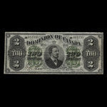 Canada, Dominion du Canada, 2 dollars <br /> 1 juin 1878