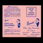 Canada, Bennie's Restaurant, aucune dénomination <br /> 1950