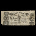 Canada, Molsons Bank, 1 dollar <br /> 15 septembre 1837