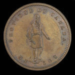 Canada, Banque de Québec, 1/2 penny <br /> 1852