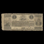 Canada, Bank of British North America, 5 dollars <br /> 1 janvier 1841