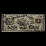 Canada, Dominion du Canada, 1 dollar <br /> 1 juillet 1870
