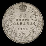 Canada, Georges V, 50 cents <br /> 1913