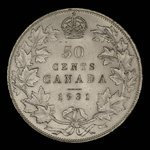 Canada, Georges V, 50 cents <br /> 1931