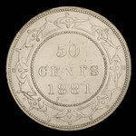 Canada, Victoria, 50 cents : 1881