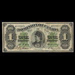 Canada, Dominion du Canada, 1 dollar <br /> 1 juin 1878
