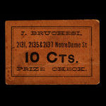 Canada, J. Bruchesi, 10 cents <br /> 1898