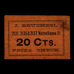Canada, J. Bruchesi, 20 cents <br /> 1898