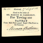 Canada, Norman Bethune, 1 remorquage, bateau <br /> 27 juillet 1833