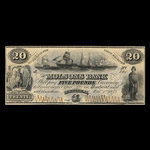 Canada, Molsons Bank, 20 dollars <br /> 1 octobre 1853