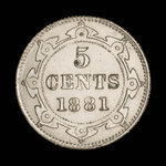 Canada, Victoria, 5 cents : 1881