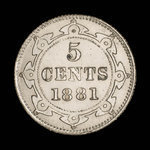 Canada, Victoria, 5 cents <br /> 1881