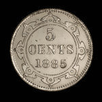 Canada, Victoria, 5 cents : 1885