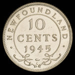 Canada, Georges VI, 10 cents <br /> 1945
