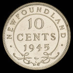 Canada, Georges VI, 10 cents : 1945