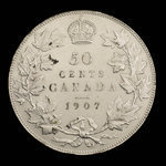 Canada, Édouard VII, 50 cents <br /> 1907
