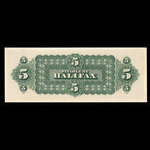 Canada, Province du Canada, 5 dollars <br /> 1867