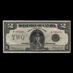 Canada, Dominion du Canada, 2 dollars <br /> 23 juin 1923