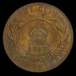 Canada, Georges V, 1 cent <br /> 1917