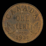 Canada, Georges V, 1 cent <br /> 1921