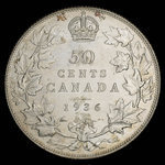 Canada, Georges V, 50 cents <br /> 1936