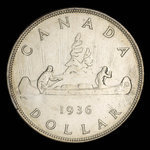 Canada, Georges V, 1 dollar <br /> 1936