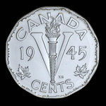 Canada, Georges VI, 5 cents <br /> 1945