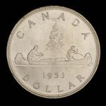 Canada, Élisabeth II, 1 dollar <br /> 1953