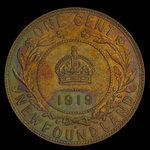 Canada, Georges V, 1 cent <br /> 1919