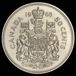 Canada, Élisabeth II, 50 cents <br /> 1968
