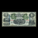 Canada, Mechanics Bank (Montréal), 4 dollars <br /> 1 juin 1872