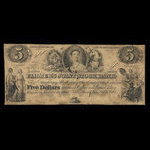 Canada, Farmer's Joint Stock Banking Co., 5 dollars <br /> 1 février 1849