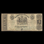 Canada, Banque de Ottawa, 5 dollars <br /> 1838