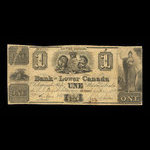 Canada, Bank of Lower Canada, 1 dollar <br /> 1840