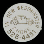 Canada, New Westminster Volkswagon Ltd., aucune dénomination <br /> 1972